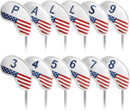 FINGER TEN Premium Synthetic Leather Stylish Iron & Wedge Golf Head Covers by FINGERTENSport