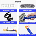 ITTAR Professional Window Cleaning Squeegee Kit, 7.15 Ft High Reach Cleaner Tool - Image 5