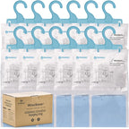 12 Pack Moisture Absorber Refill Hanging Bags, Moisture Absorber Packets by Wisesorb