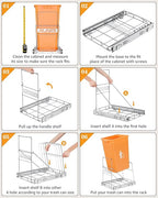 Pull Out Trash Can Under Cabinet，Heavy Duty Slide-Out Cabinet Kit, Adjustable - Image 7