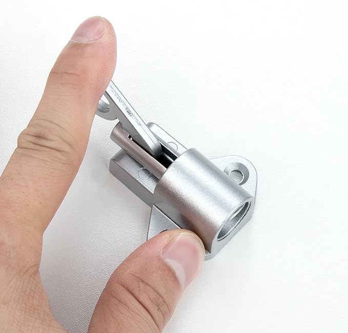 8 Packs Self-Closing Latches，Silver Gray Spring Door Lock，Resilient Bolt Latch - Image 3