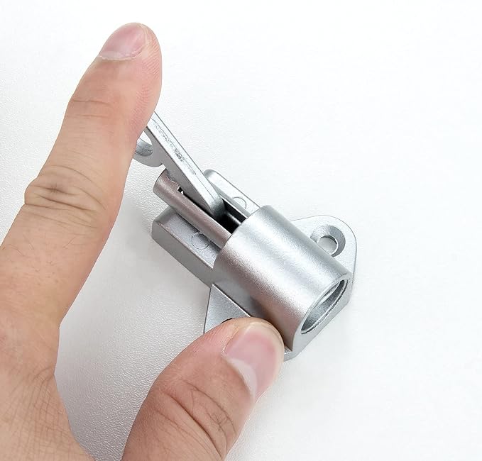 2 Packs Self-Closing Latches，Silver Gray Spring Door Lock，Resilient Bolt Latch - Image 5