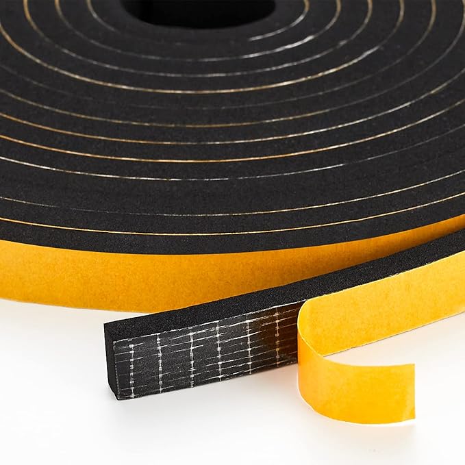 39 Feet Weather Stripping Door Seal, 1/4" Wide X 1/8" Thick Door Seal Strip by Ravinte