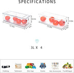 MineSign 4Pack Stackable Fridge Drawers Pull-out Storage Bins - Image 3