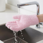 Grevosea 3 Pairs Microfiber Gloves Household Cleaning Glove Plant Dusting Glove - Image 8