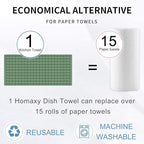 Homaxy 100% Cotton Terry Kitchen Towels, Checkered Designed, Soft and Super - Image 6