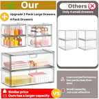 Acrylic Storage Drawers Set of 6, Plastic Organizer Bins - Image 7