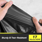 150 Count 55-60 Gallon Trash Bags, Sturdy & Tear-Resistant Commercial Can - Image 3