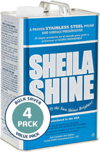 Sheila Shine 4 x 1 Gal. Can Stainless Steel Cleaner and Polish, Protects - Image 2