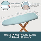 Extra Wide Ironing Board Cover and Pad, 18X49 Reflective Silicone Ironing Board - Image 5
