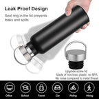 Neihepal 20 oz Insulated Water Bottles Bulk 2 Pack, Stainless Steel Double Wall - Image 4
