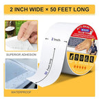 RV Roof Sealant Tape White, 2 Inch x 50 Feet RV Repair Roof Sealer Seal Tape - Image 2
