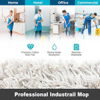 36” Commercial Dust Mop for Floor Cleaning, Industrial Dry Mop - Image 4