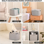 Woven Cotton Rope Storage Basket - Image 4