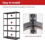 78" H Garage Shelving, Metal Storage Shelves, 3000LBS Heavy Duty Shelving - Image 5