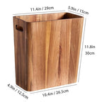 3 Gallons Wooden Wastebaskets, Solid Acacia Wood Waste Basket - Image 6