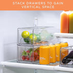 Sorbus Small Wide Clear Storage Drawers – Stackable Storage Drawers - Image 7
