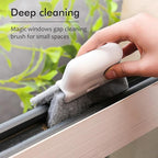 Window Cleaning Brush, 3 in 1 Window Sliding Door Track Cleaner, Tile Lines - Image 2