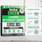 Rockin' Green Travel Laundry Detergent Sheets Unscented - Image 5