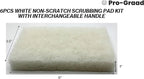 Handled Bath Scrubber 6 Piece Heavy Duty Cleaning Scrub Sponge Brush Bathroom - Image 2