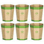 6-Pack Cardboard Trash Can – Foldable, Recyclable, Plastic-Free & Reusable by Unknown