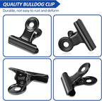 30 Pack Bulldog Clips 1.25 Inches Small Hinge Paper Clips Metal Hinge Clips - Image 4