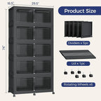 200GAL Storage Bins with Lid and Wheels, Stackable Closet Organizers and - Image 2
