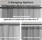 Chyhomenyc Sheer Charcoal Grey Valances - Image 5