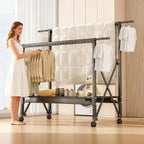 Heavy Duty Rolling Clothing Rack - Image 2