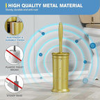 UPTRONIC Toilet Brush, Aluminum Alloy Toilet Brush and Holder Set - Image 2