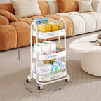 EAGMAK 3 Tier Rolling Cart, Round Metal Utility Cart - Image 6