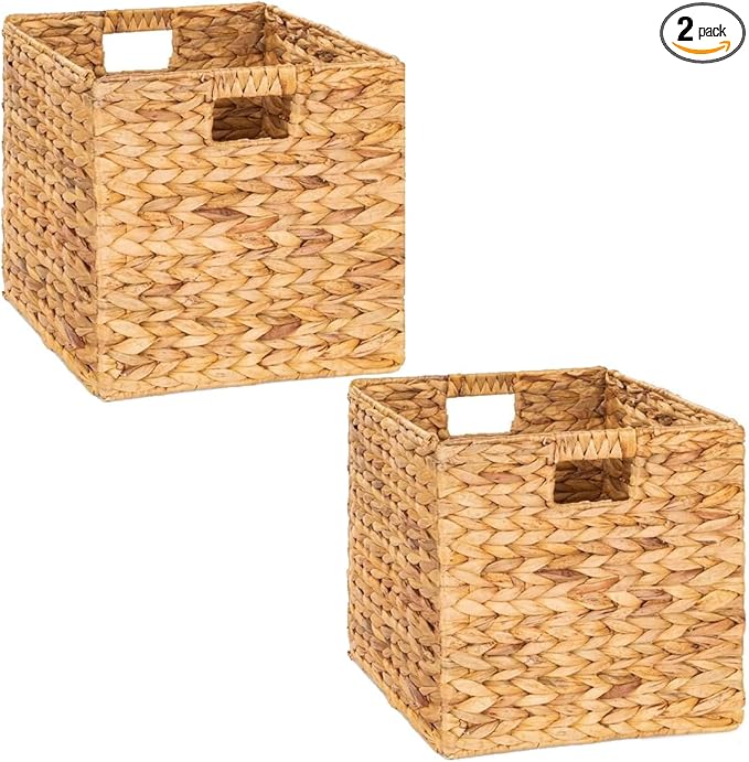 Storage Cube 10.5 x 10.5in, Wicker Storage Baskets by M4DECOR