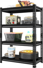 Adjustable Garage Storage Shelves, 35.4''W Garage Shelving Heavy Duty Loads - Image 8
