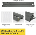 fowong 2 Pack Door Draft Stopper 30" Adjustable Under Door Noise Stopper - Image 2