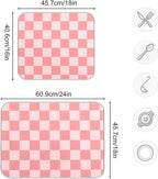 Buffalo Plaid Pink Dish Drying Mat - Image 3