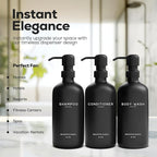 Black Shampoo and Conditioner Dispenser Set by Brighter Barns - Image 2