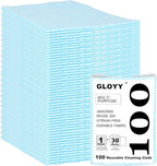 100 Count Disposable Cleaning Towels and Dish Cloths, Super Absorbent Dishcloths by GLOYY