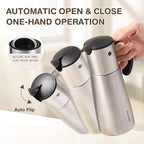 Vucchini Oil Dispenser Bottle Stainless Steel-Auto Flip Kitchen Oil and Vinegar - Image 3