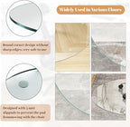 55" x 55" Round Glass Chair Mat, Heavy Duty Hard Floor Mat - Image 2