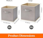 Lifewit 13 Inch Storage Cubes, 10 Packs Cube Storage Bins, Foldable Fabric Bins - Image 2