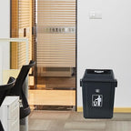 6 Gallon Plastic Swing Lid Garbage Can, Office Trash Can - Image 6