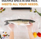 Multi-Size Sealing Solution Vacuum Sealer Bags & Rolls – 100x 6''x10'' - Image 3