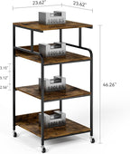 Warmiehomy 4 Tier 24" x 24" Printer Stand - Image 2