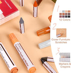 DEWEL Wood Furniture Markers & Filler Sticks Repair Kit, New Improved 12 Colors - Image 5