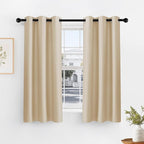 PONY DANCE Black Out Curtains for Bedroom 54 inch Length 2 Panels Set, Thermal by PONYDANCE
