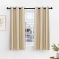 PONY DANCE Biscotti Beige Blackout Curtains 42x60 Inches by PONYDANCE