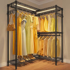 VIPEK L4L Portable Closet with Dimmable LED Lights, L Shaped Clothes Rack by VIPEK