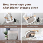CHAT BLANC Cotton Rope Baskets for Organizing I Storage Baskets for Shelves | - Image 8