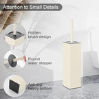 BGL Standing Toilet Brush and Holder Matte White Aluminium Toilet Bowl Cleaner - Image 4