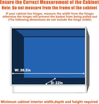 ROOMTEC Pull Out Cabinet Organizer, Cabinet Pull Out Shelves 30" W x 21½" D - Image 4